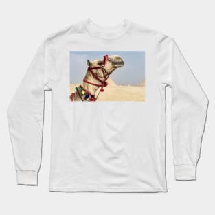 Camel at the Pyramids Long Sleeve T-Shirt